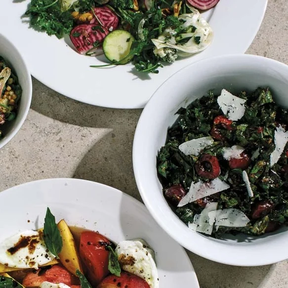 Kale Salad with Fresh Cherries and Pecorino Romano