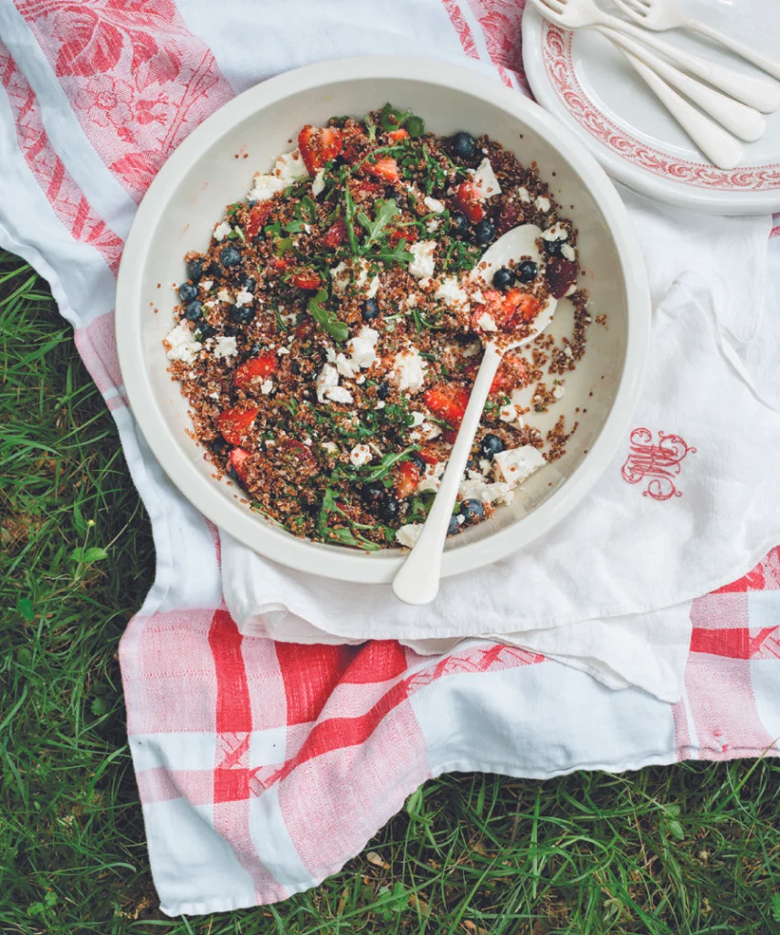 Red Quinoa-Berry Salad with Arugula and Mint