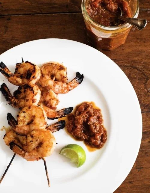 Grilled Shrimp with Tomato Jam