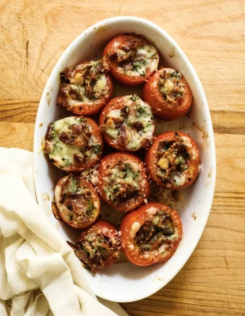 Bacon and Blue Cheese Stuffed Tomatoes