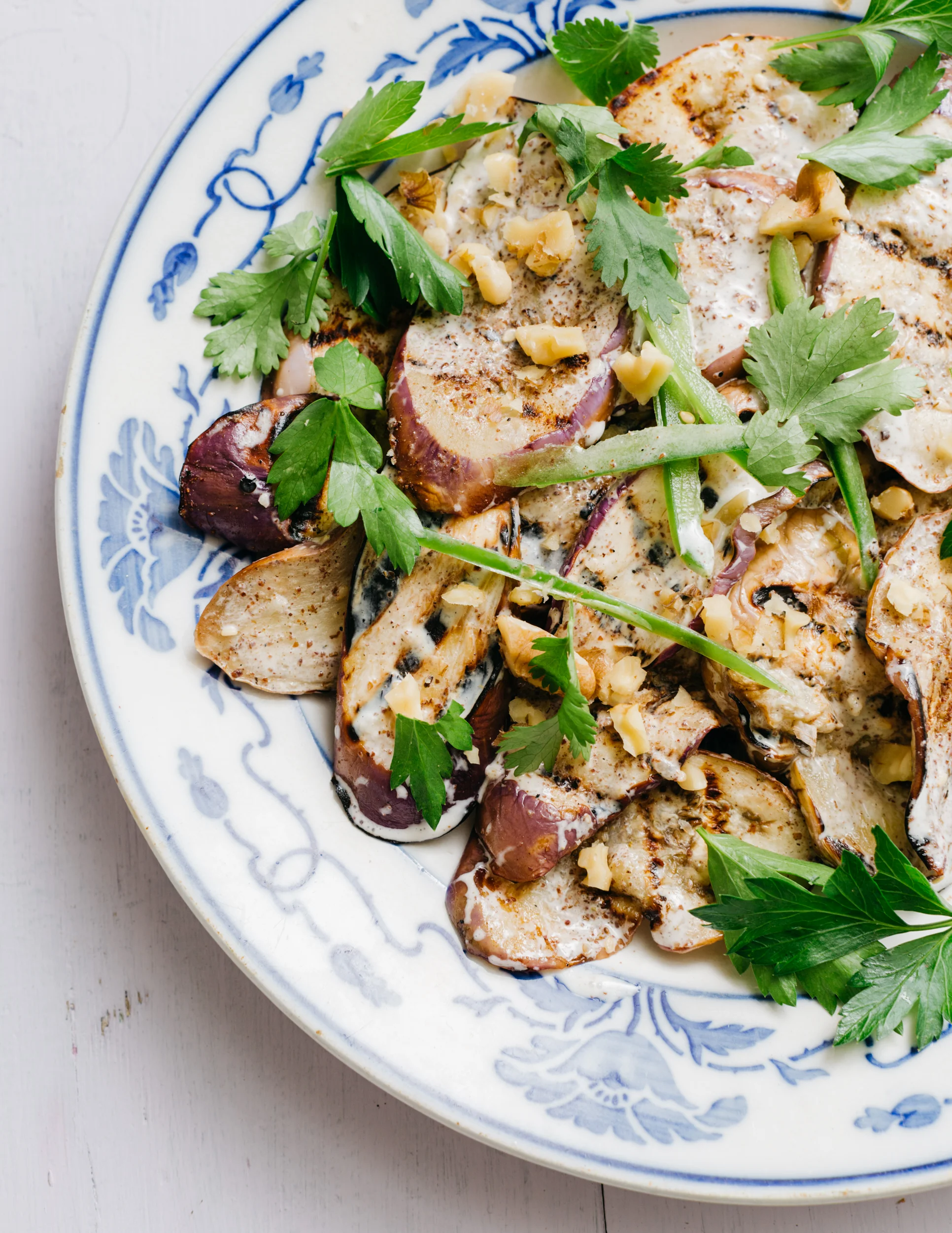 Grilled Japanese Eggplant Salad