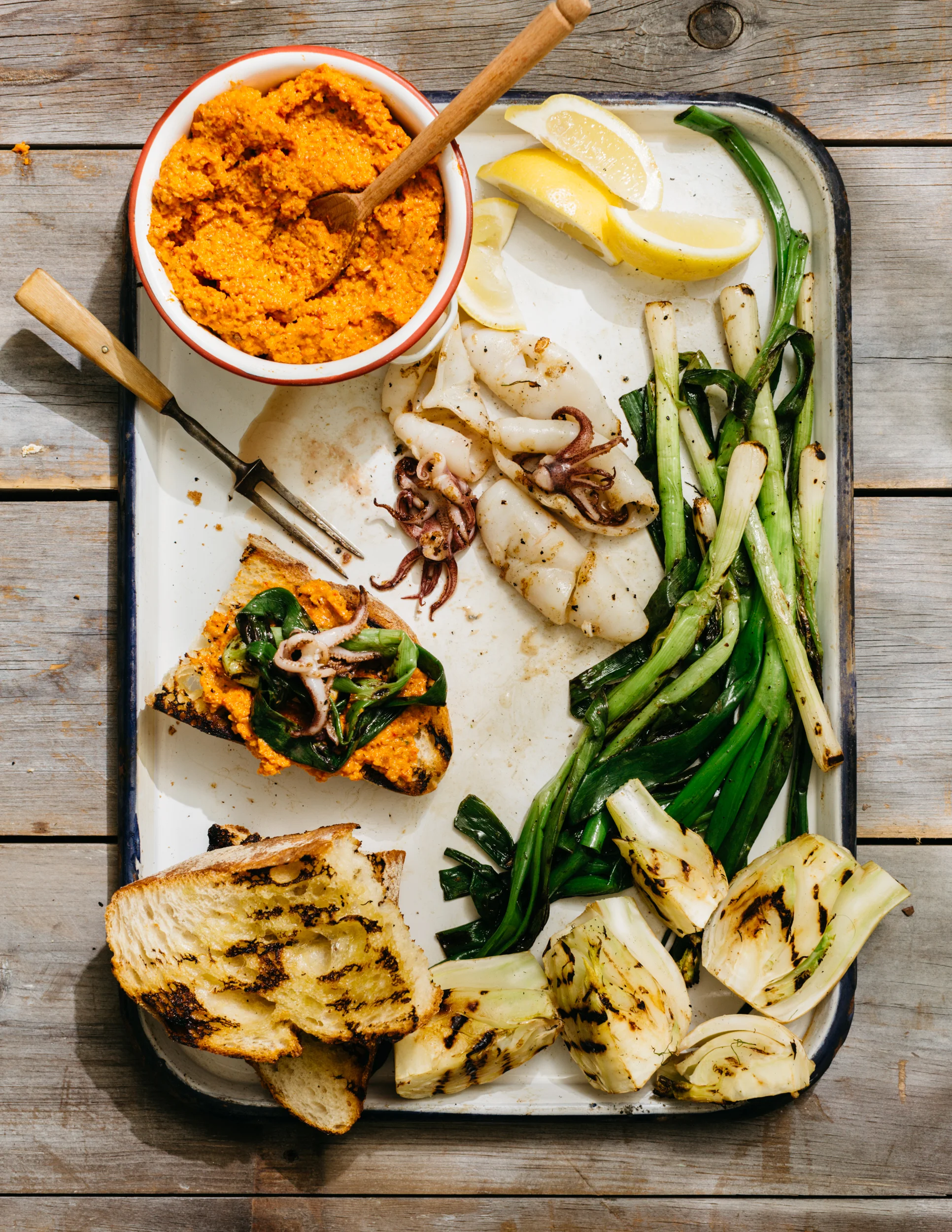 Spanish Romesco Sauce with Grilled Accompaniments
