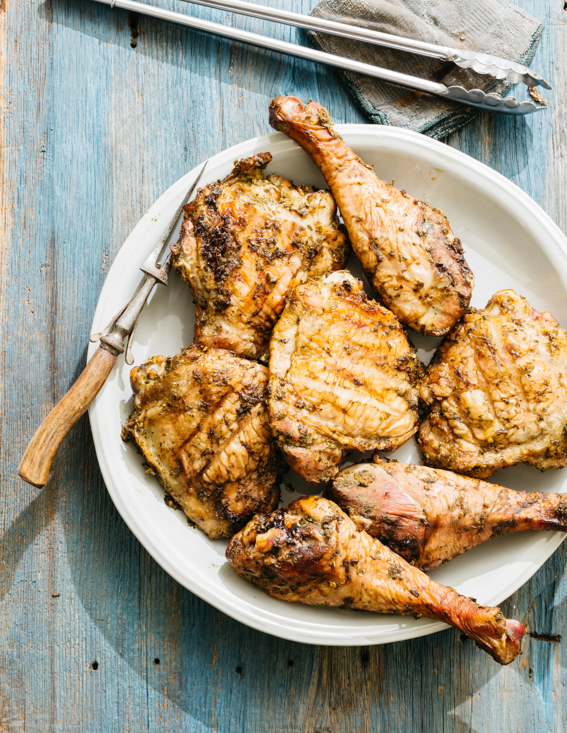 Smoked Jerk Turkey Thighs &amp; Drumsticks
