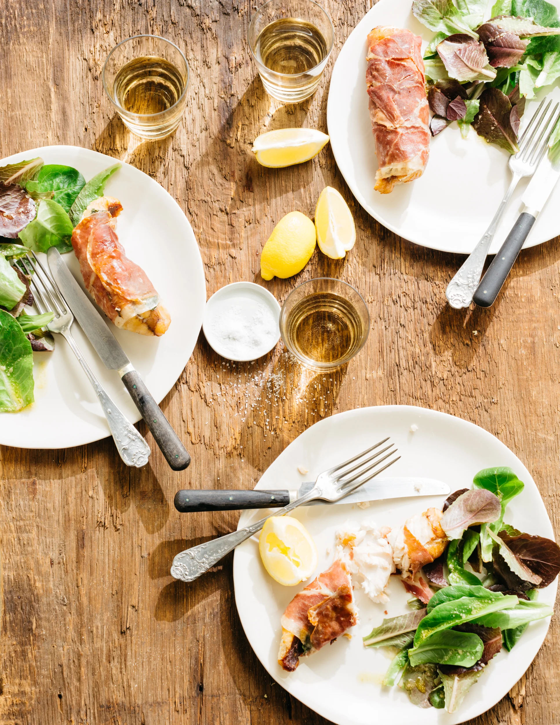Smoked Monkfish with Basil &amp; Prosciutto