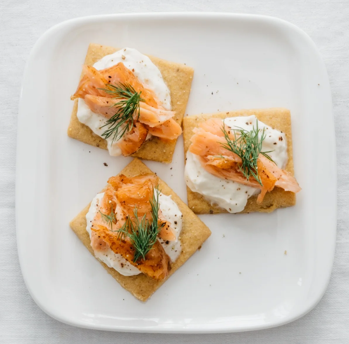 Hot Smoked Salmon Canapés