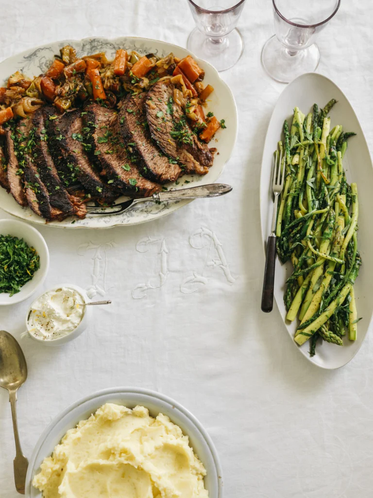 Sunday Dinner Braised Brisket with Leek &amp; Carrot Gravy