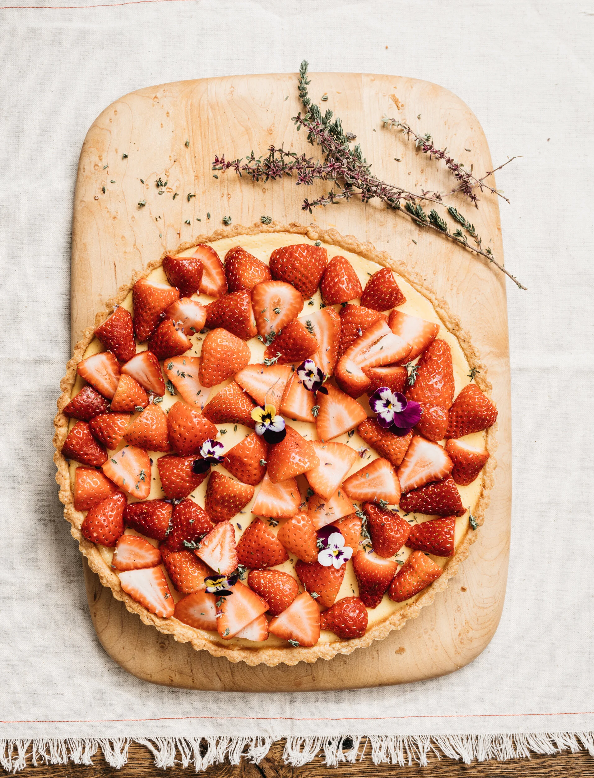 Honeyed Goat Cheese and Strawberry Tart