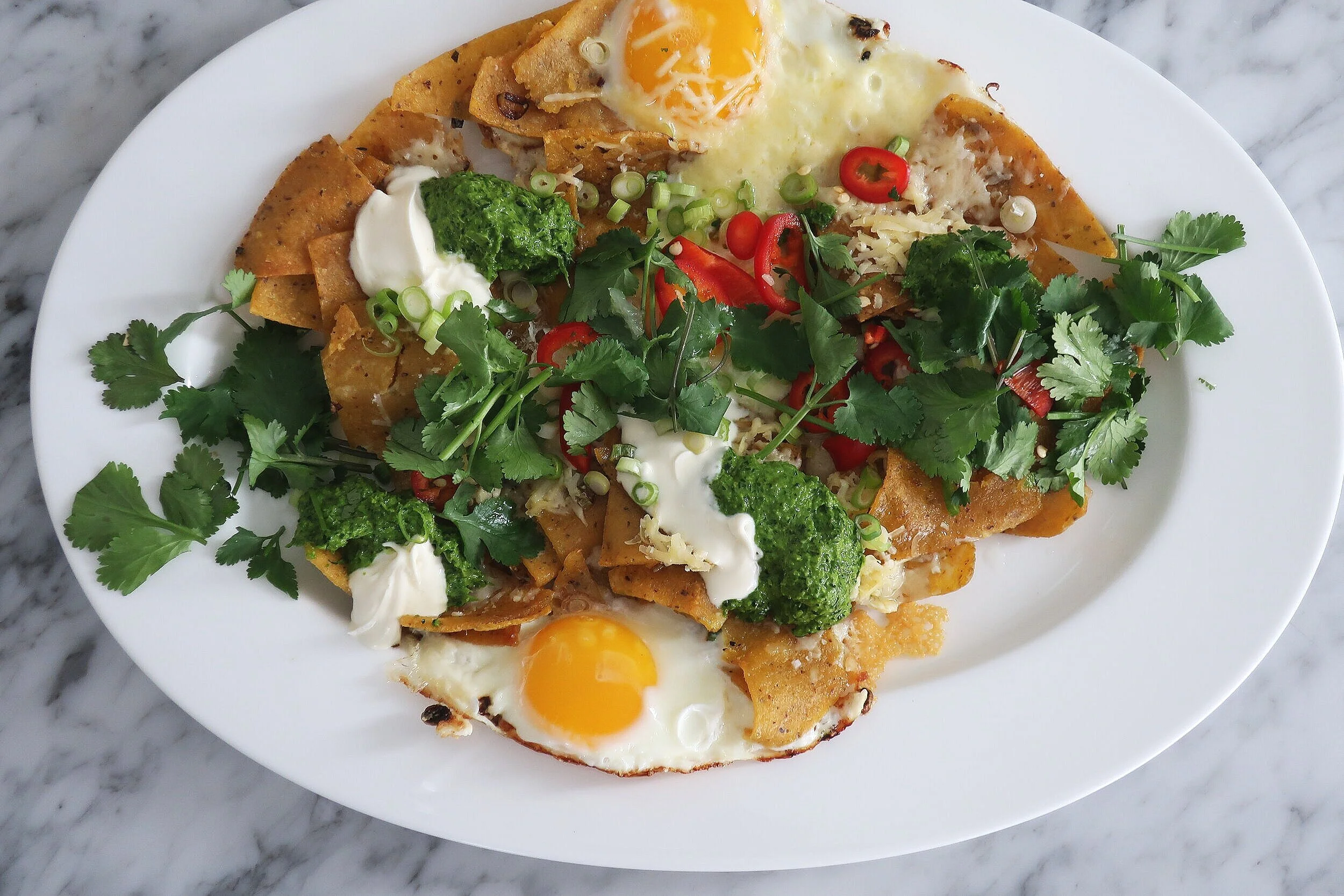 Irene’s Chilaquiles with Herby Green Sauce