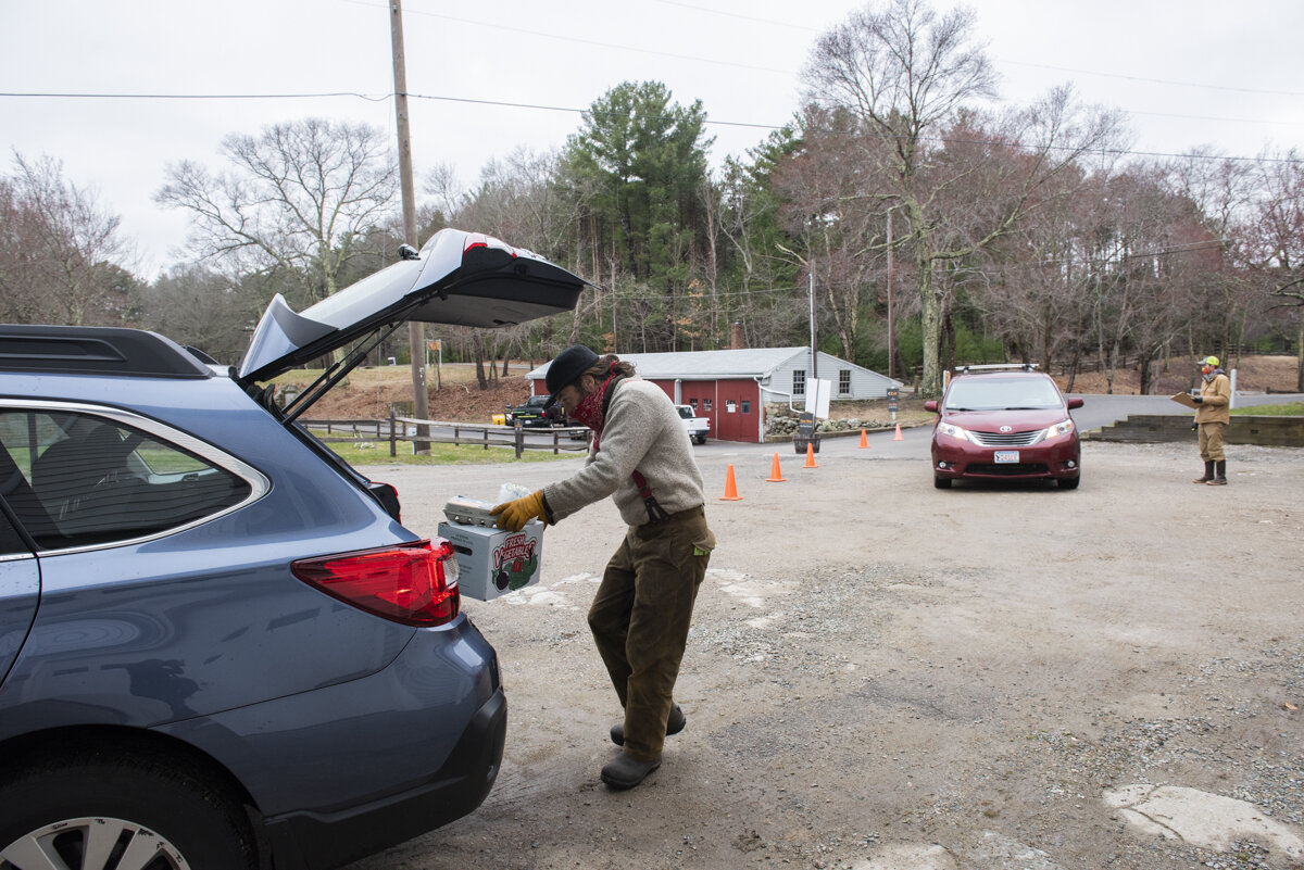 Powisset market pick-up, April 4th; photo by Terri Unger