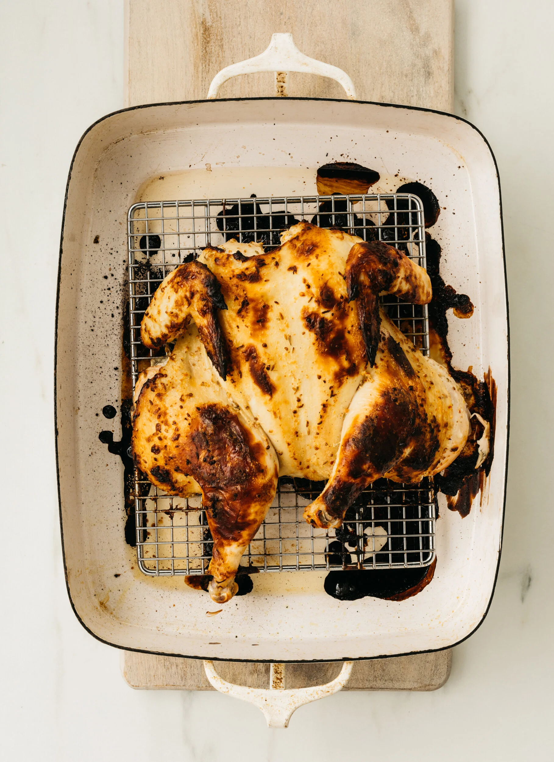 Spiced Yogurt-Marinated Spatchcocked Chicken