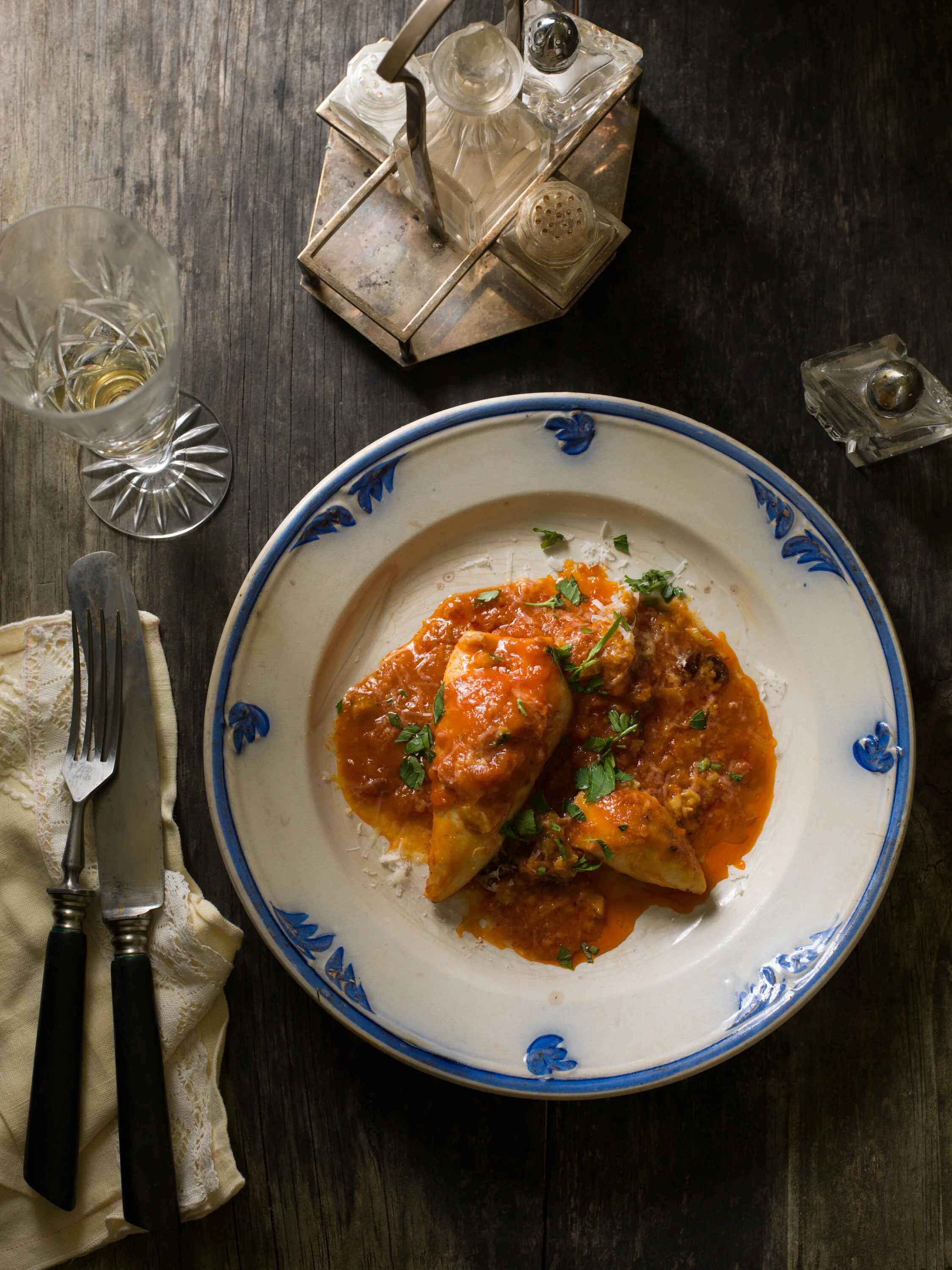 Sicilian-Style Stuffed Calamari
