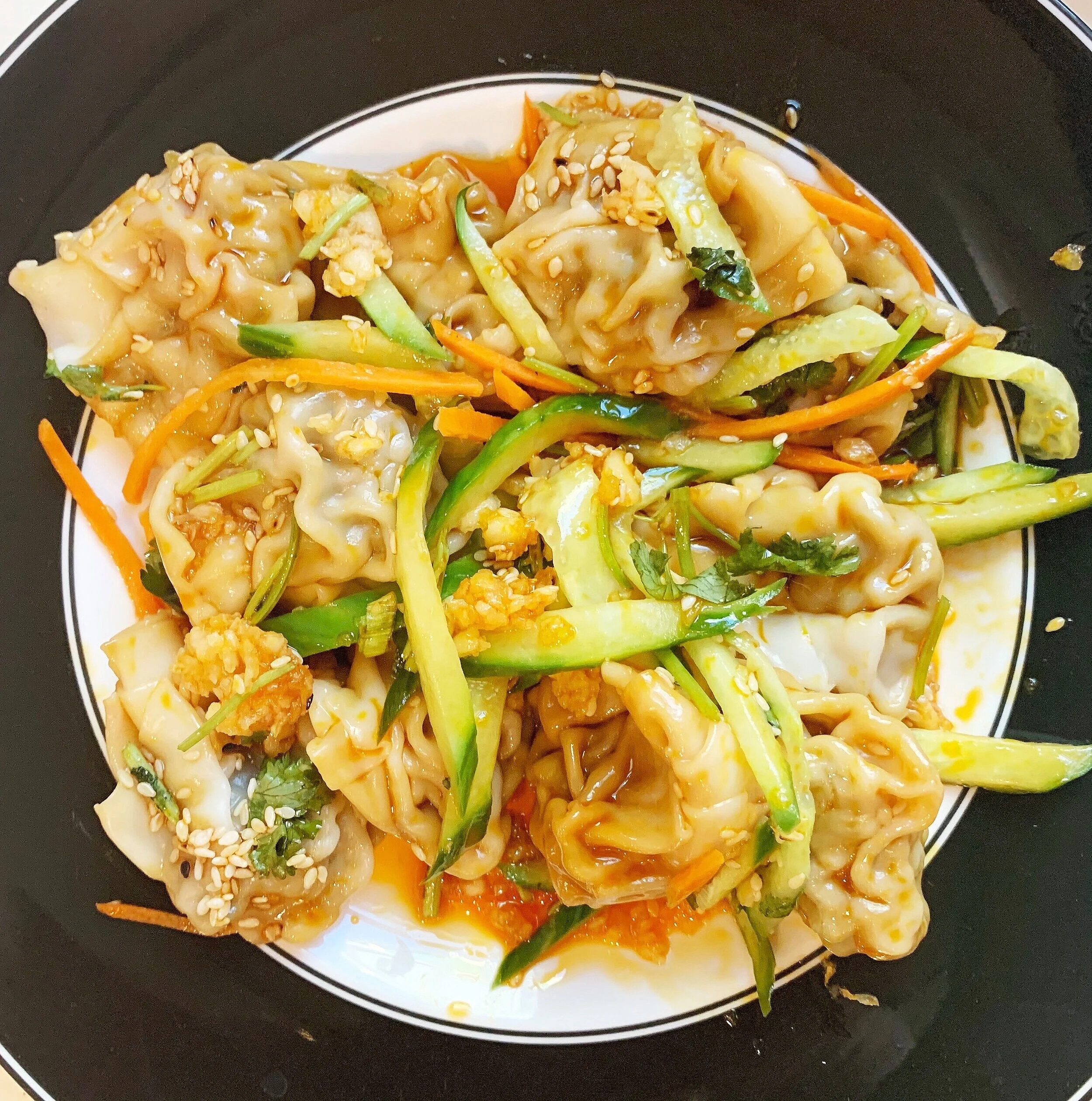 TAIWAN CAFE, Chinatown: Chili Dumplings with Roasted Peanut Sauce