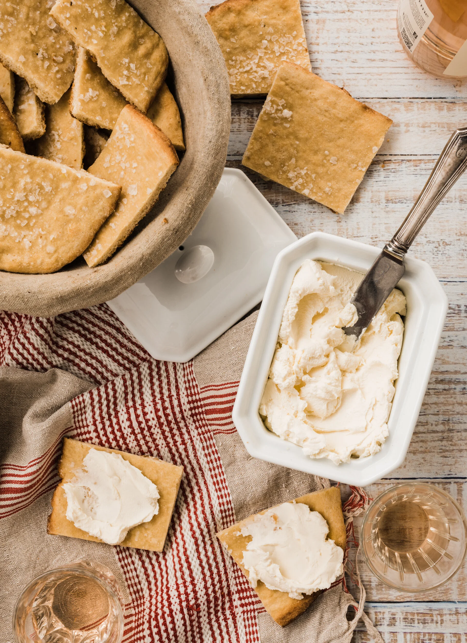Fresh Farmers Cheese with Socca
