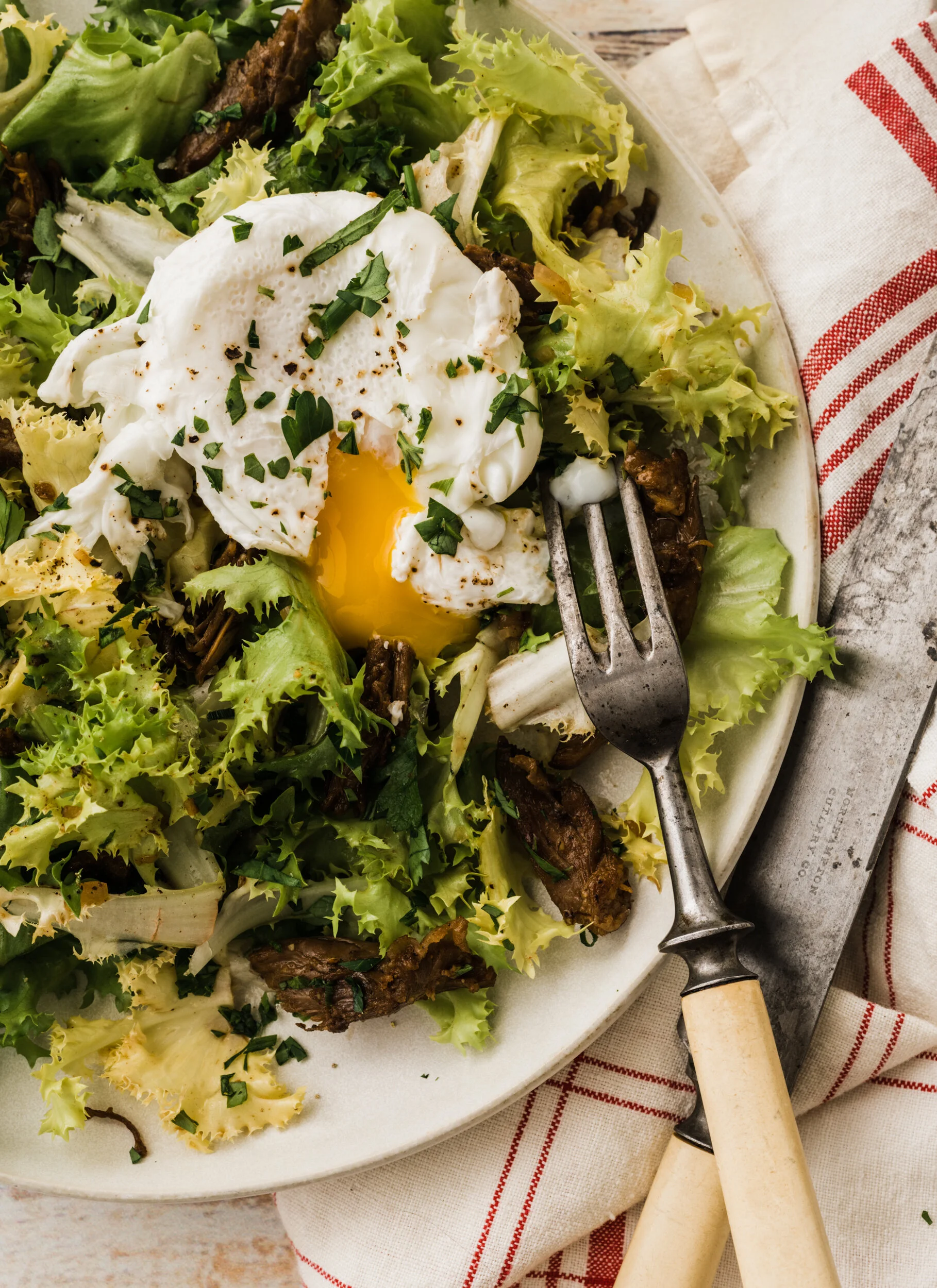 Frisée au Canard Salad with Homemade Duck Confit