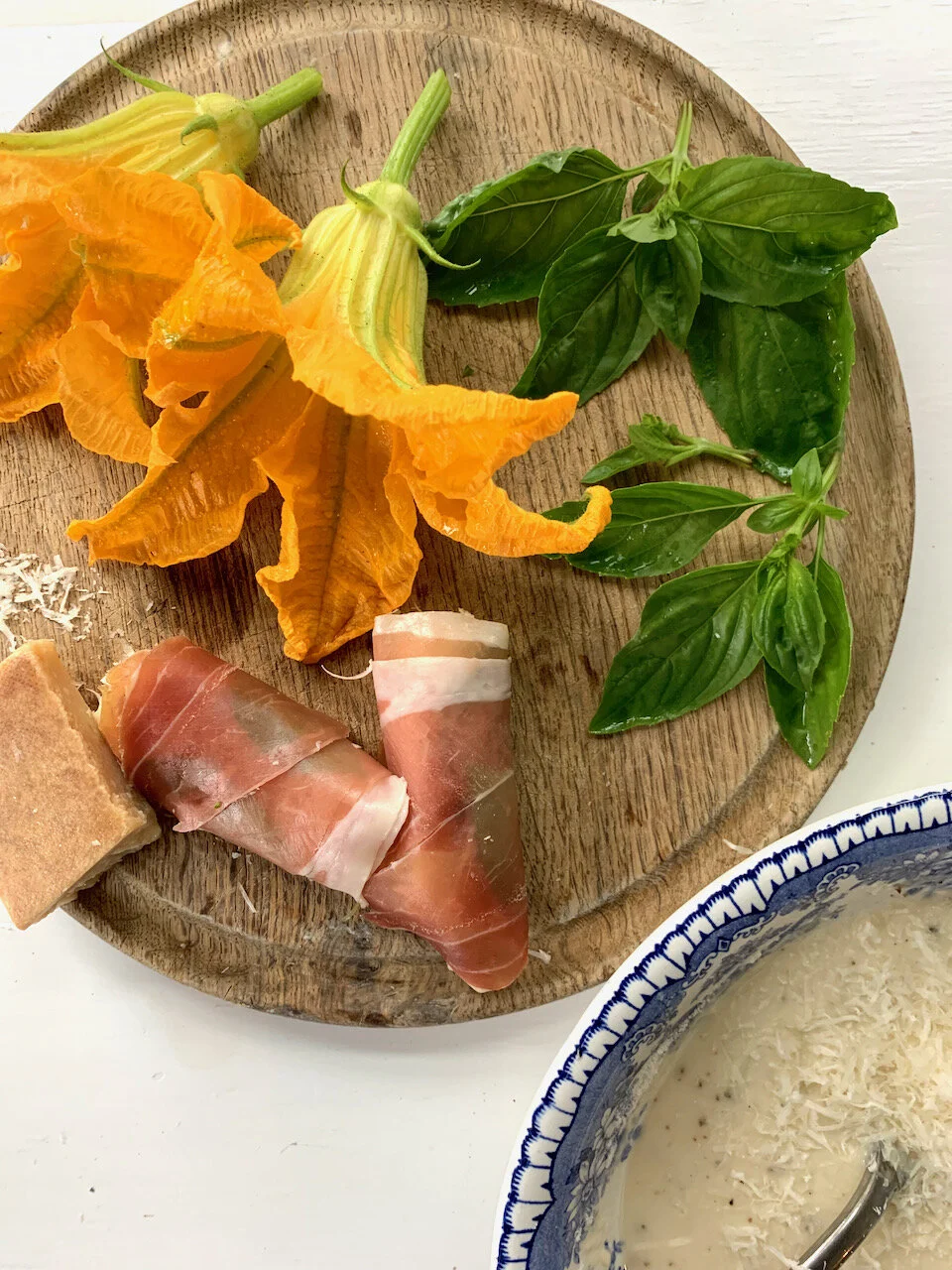 “Too Many Zucchini” Stuffed Squash Blossoms