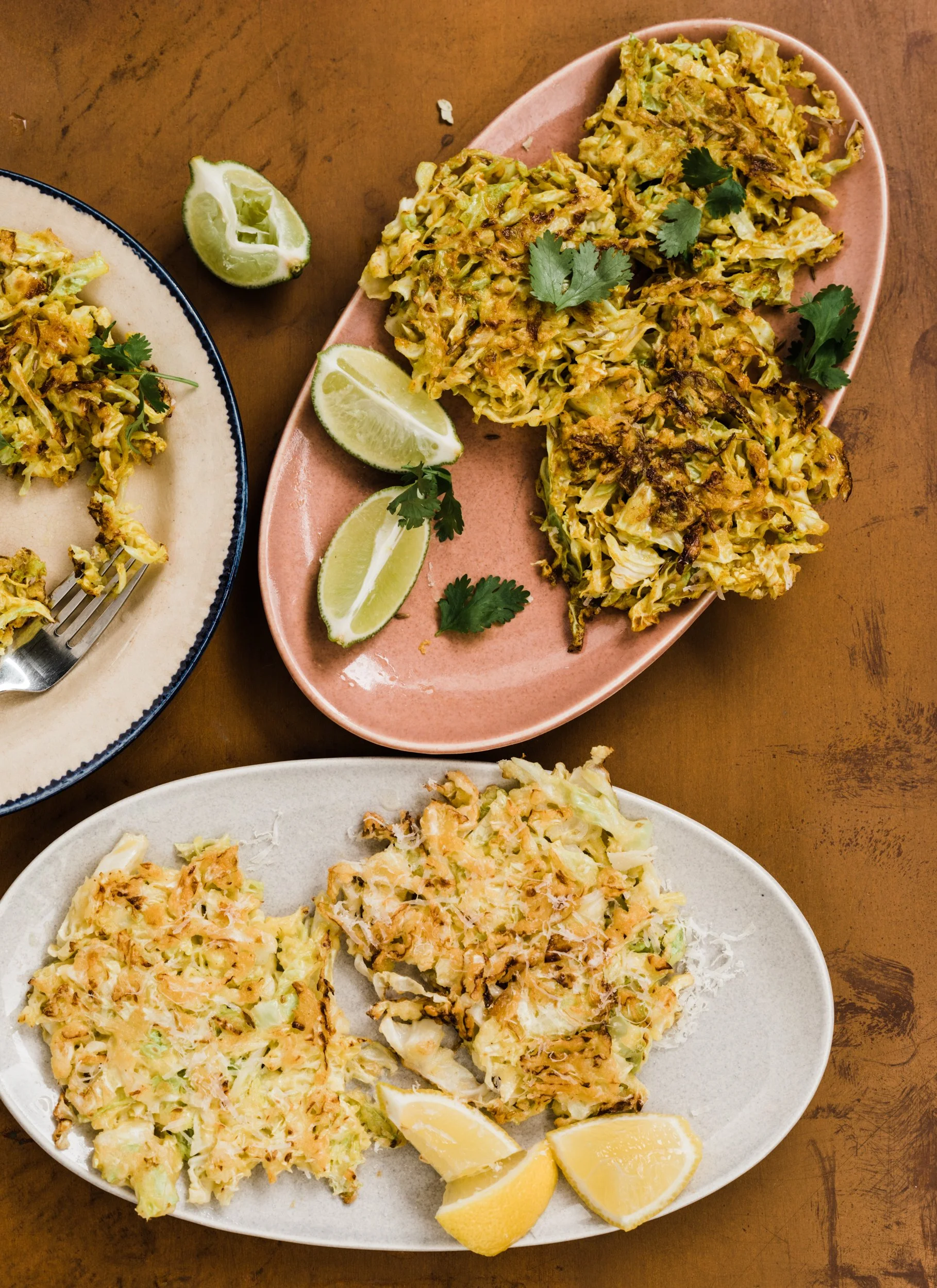 Cabbage Fritters, Two Ways
