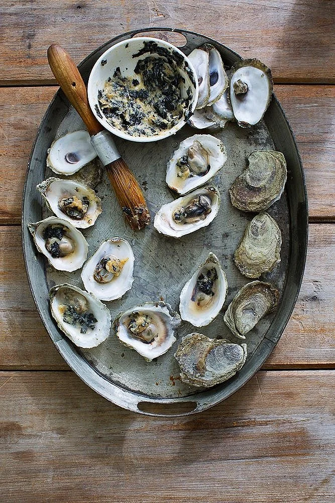 Grilled Oysters with Miso-Nori Butter (Copy)