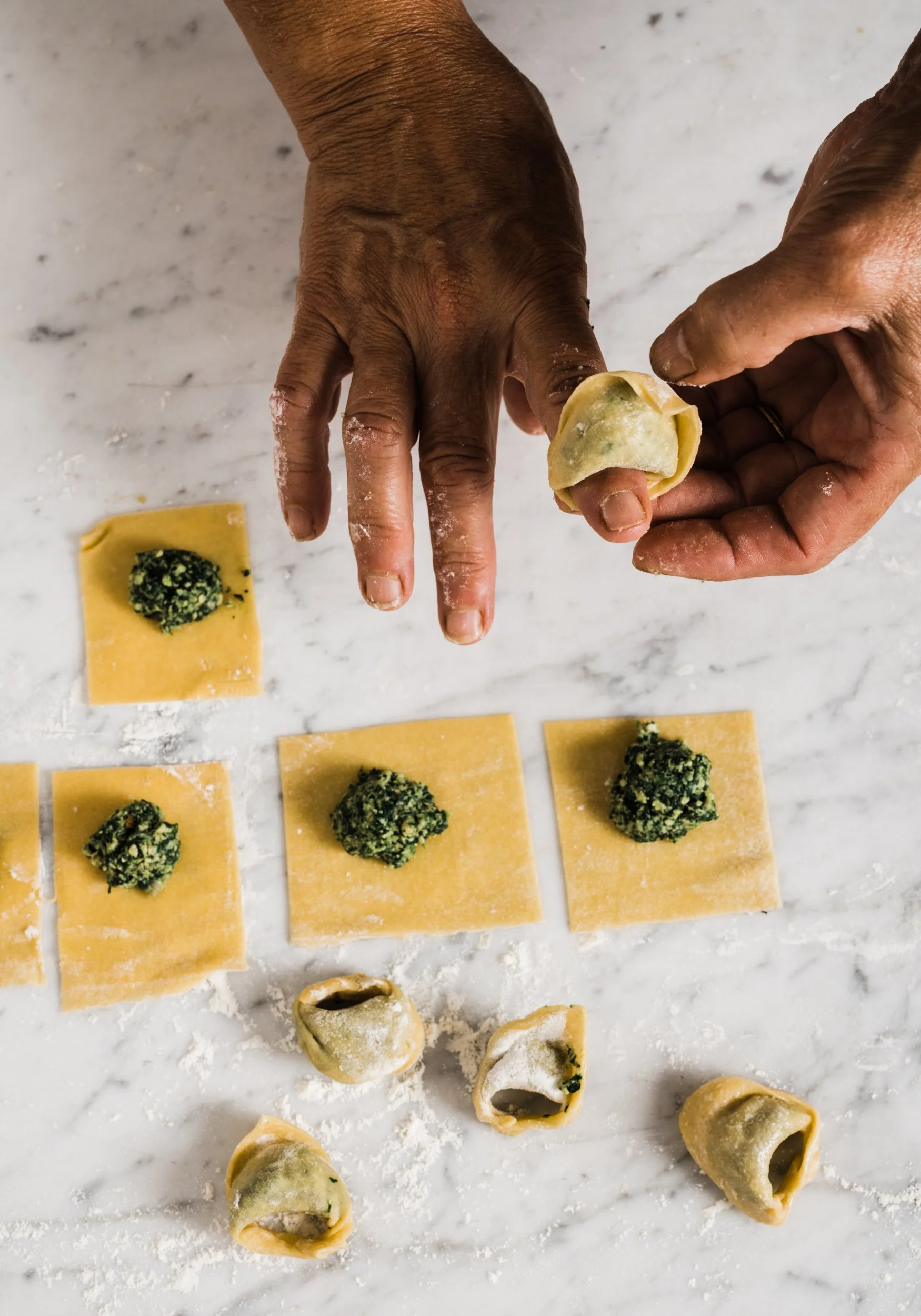 Spinach and Chicken Tortelli