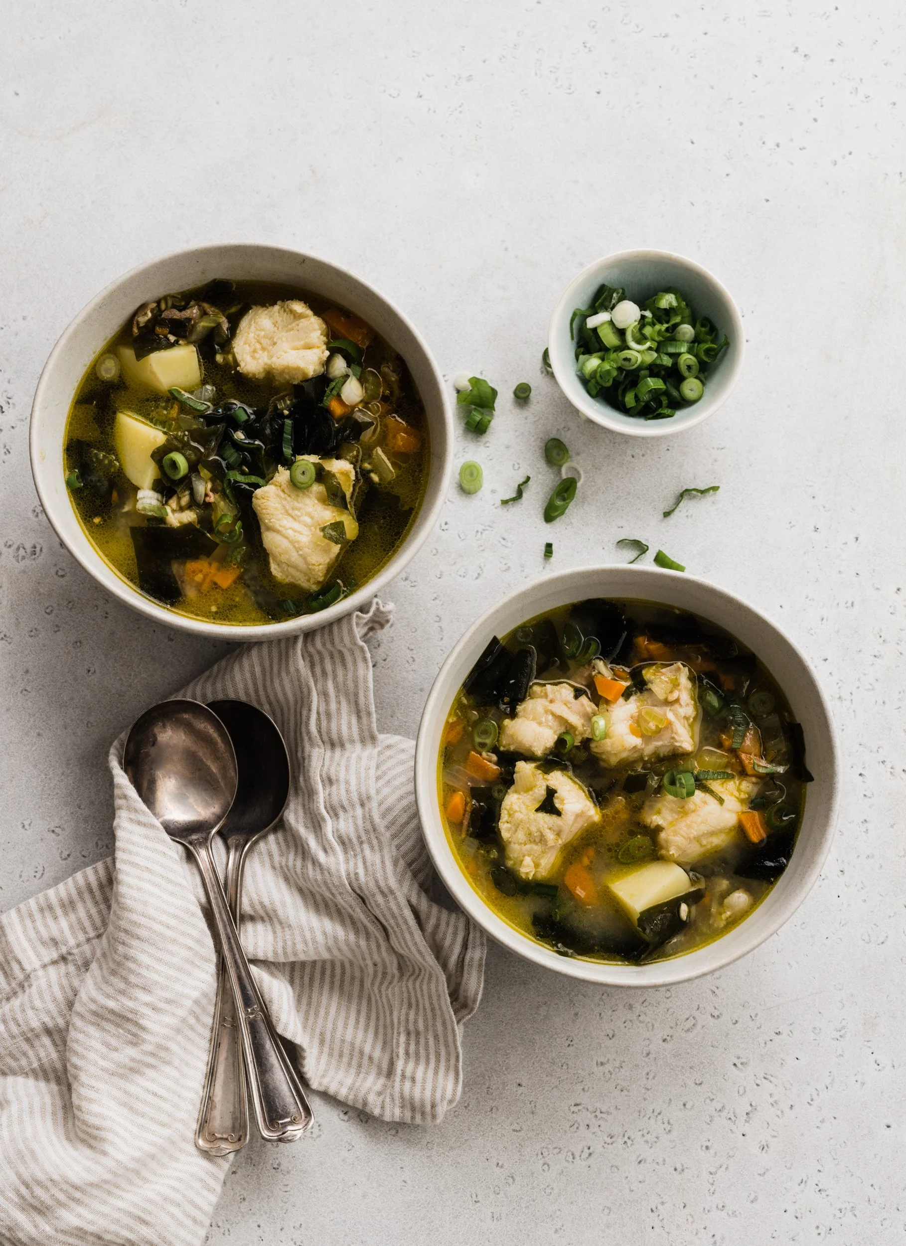 Cusk and Miso Chowder with Wakame