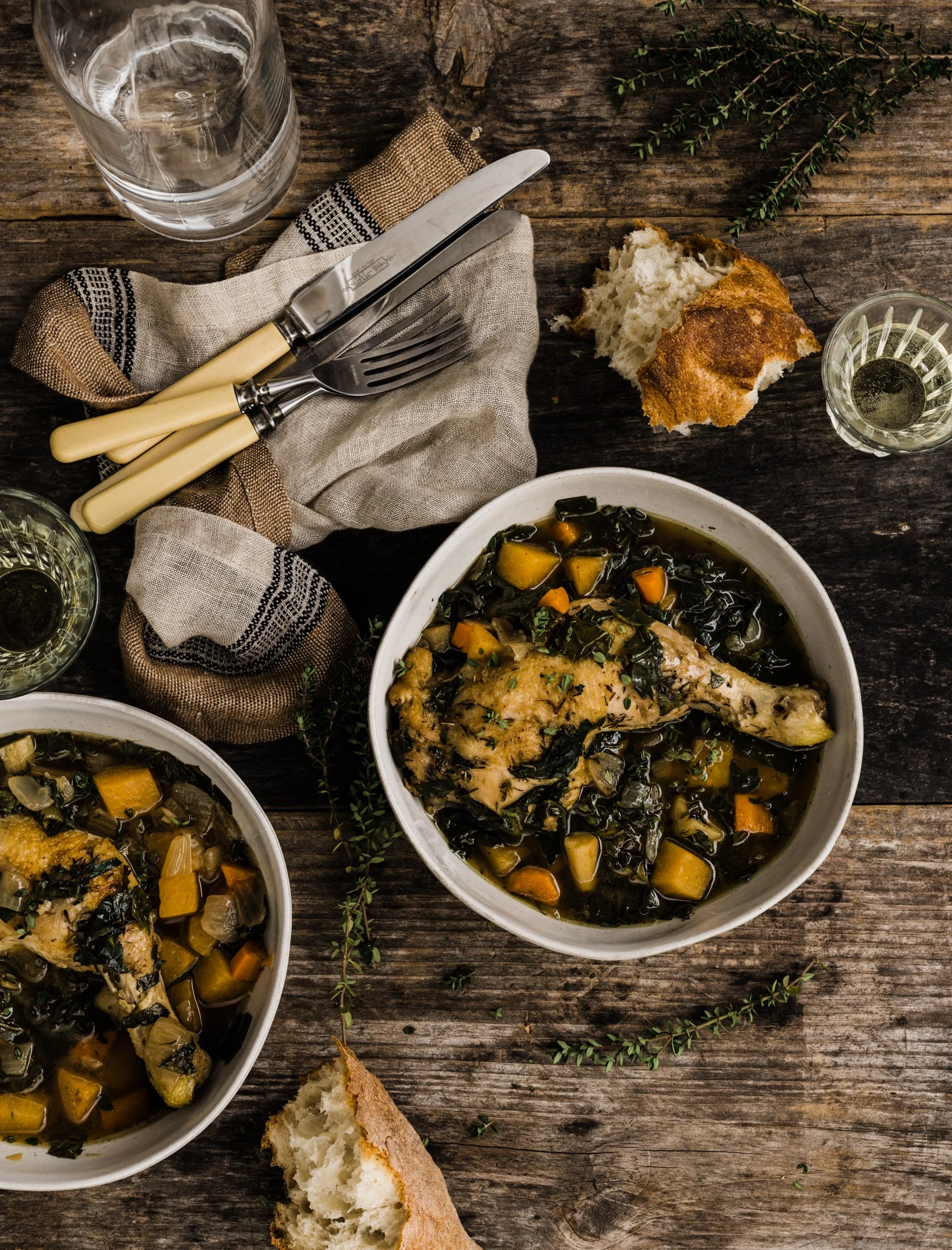Braised Chicken Legs with Winter Vegetables