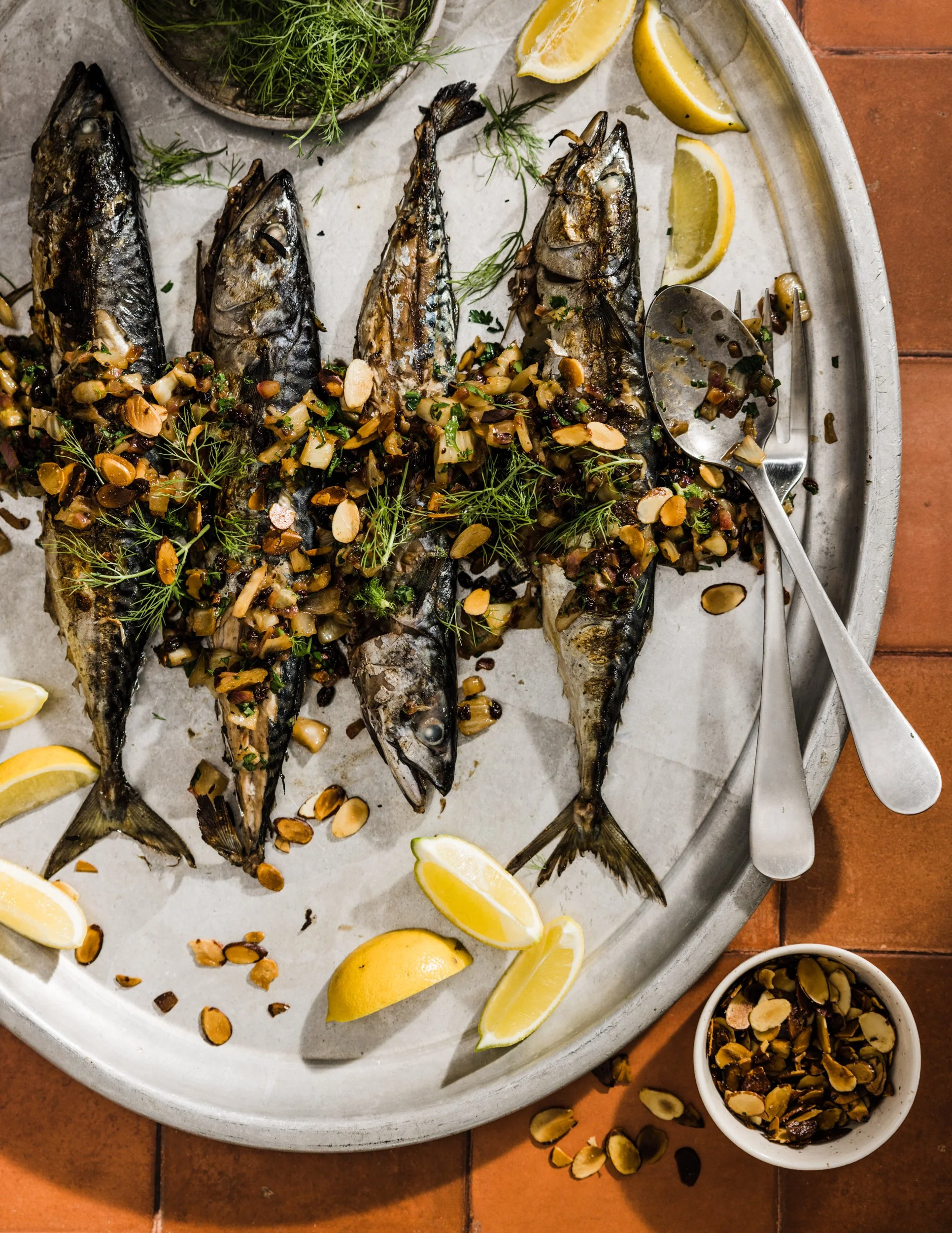 Grilled Mackerel with Fennel Agrodolce