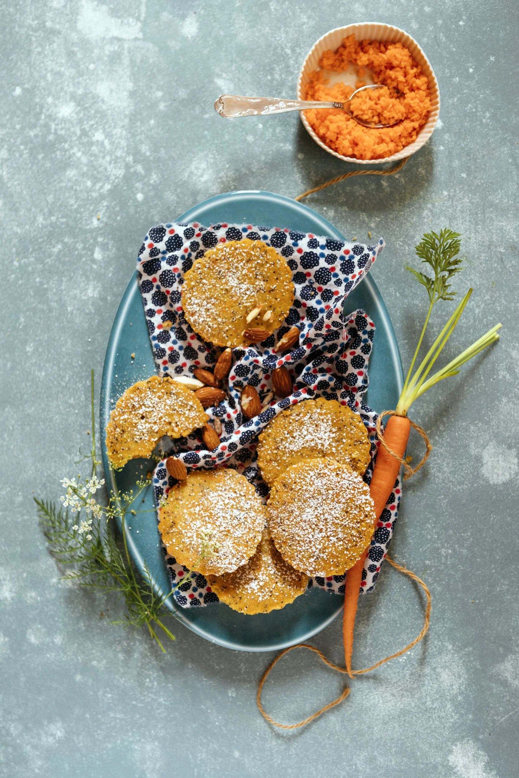 Carrot and Almond Financiers with Poppy Seeds
