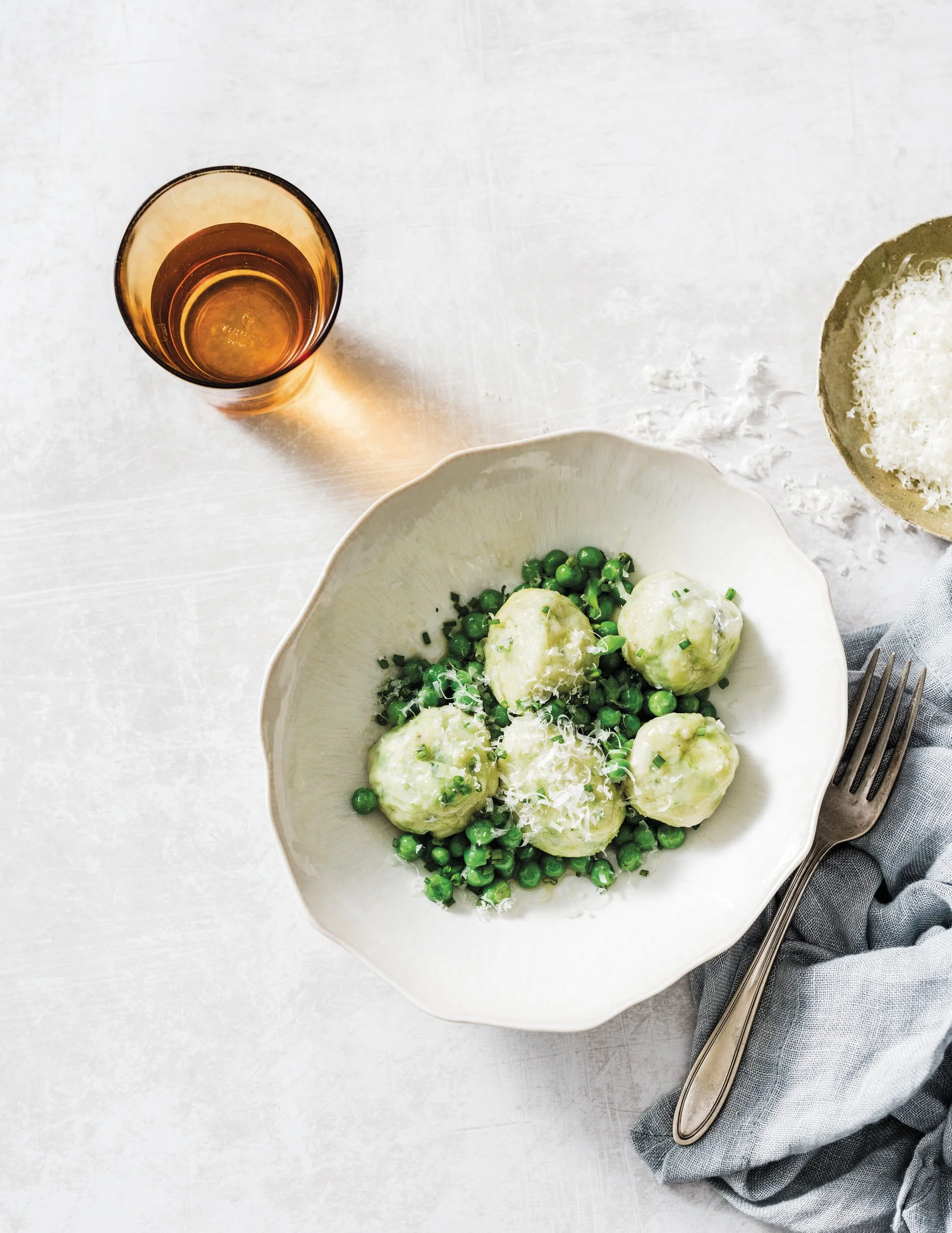 Pea, Chive and Ricotta Gnudi