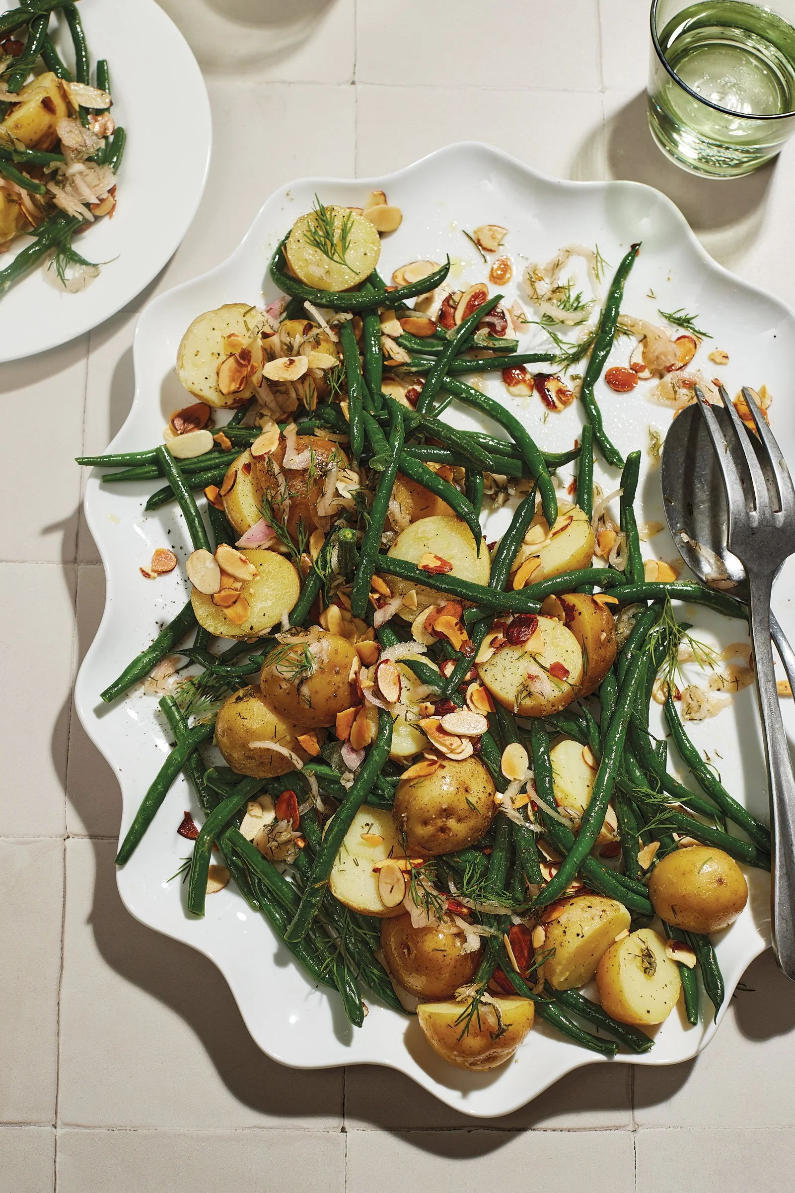 New Potatoes and Green Beans with Honey-Pickled Shallots