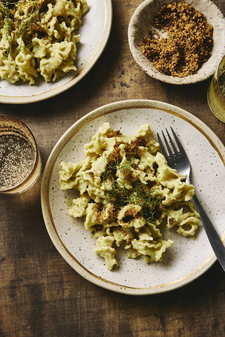 Creamy Pasta with Leeks, Fennel and Anchovy