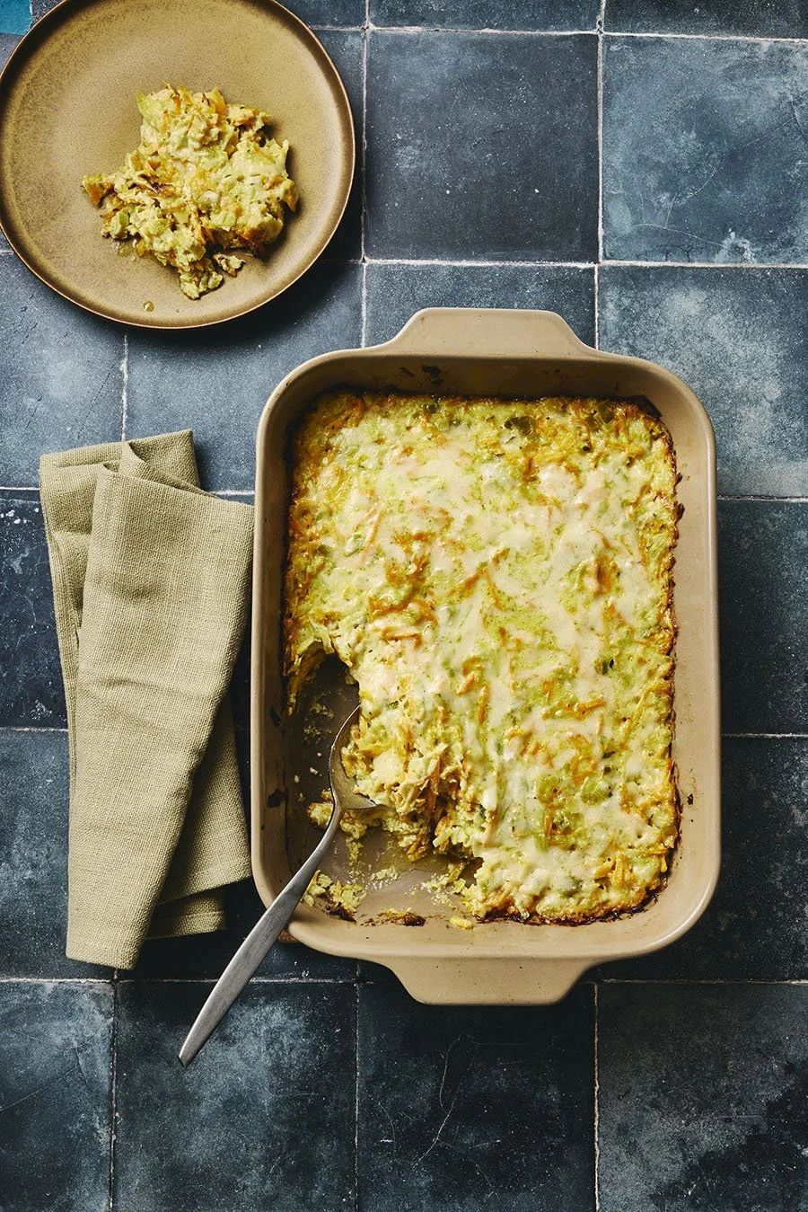 Custardy Leeks and Carrots with Gruyère