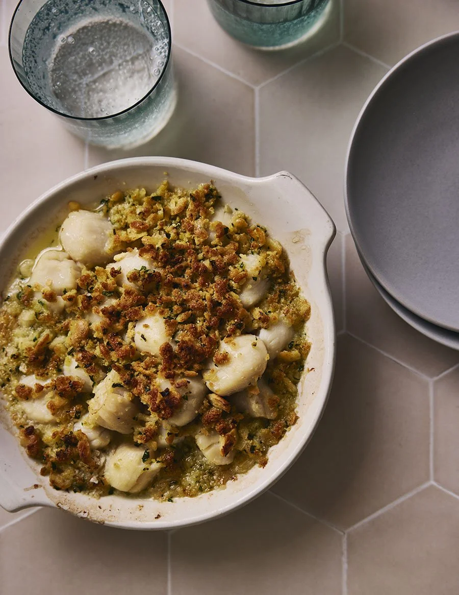 Broiled Sea Scallop Gratinée