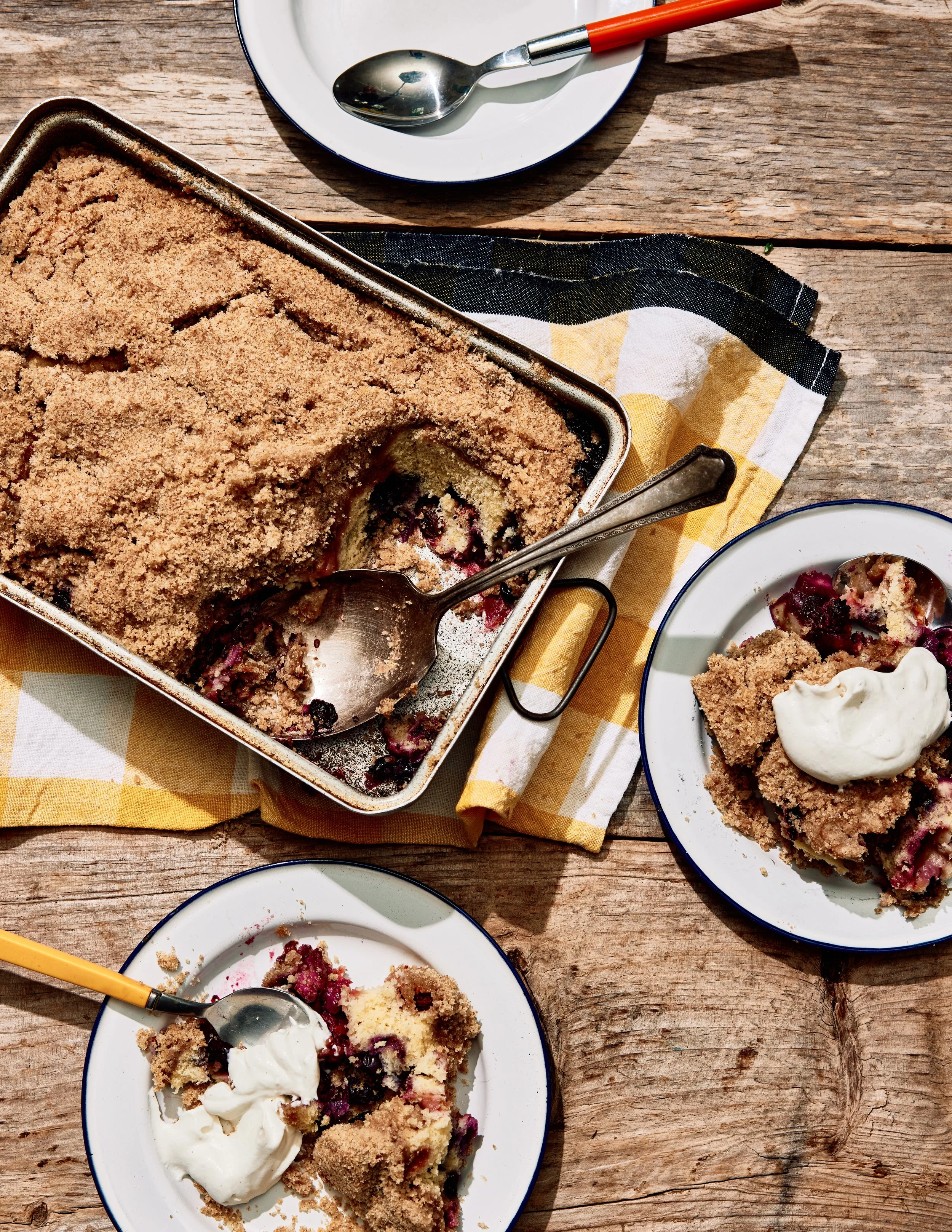Strawberry and Blueberry Buckle