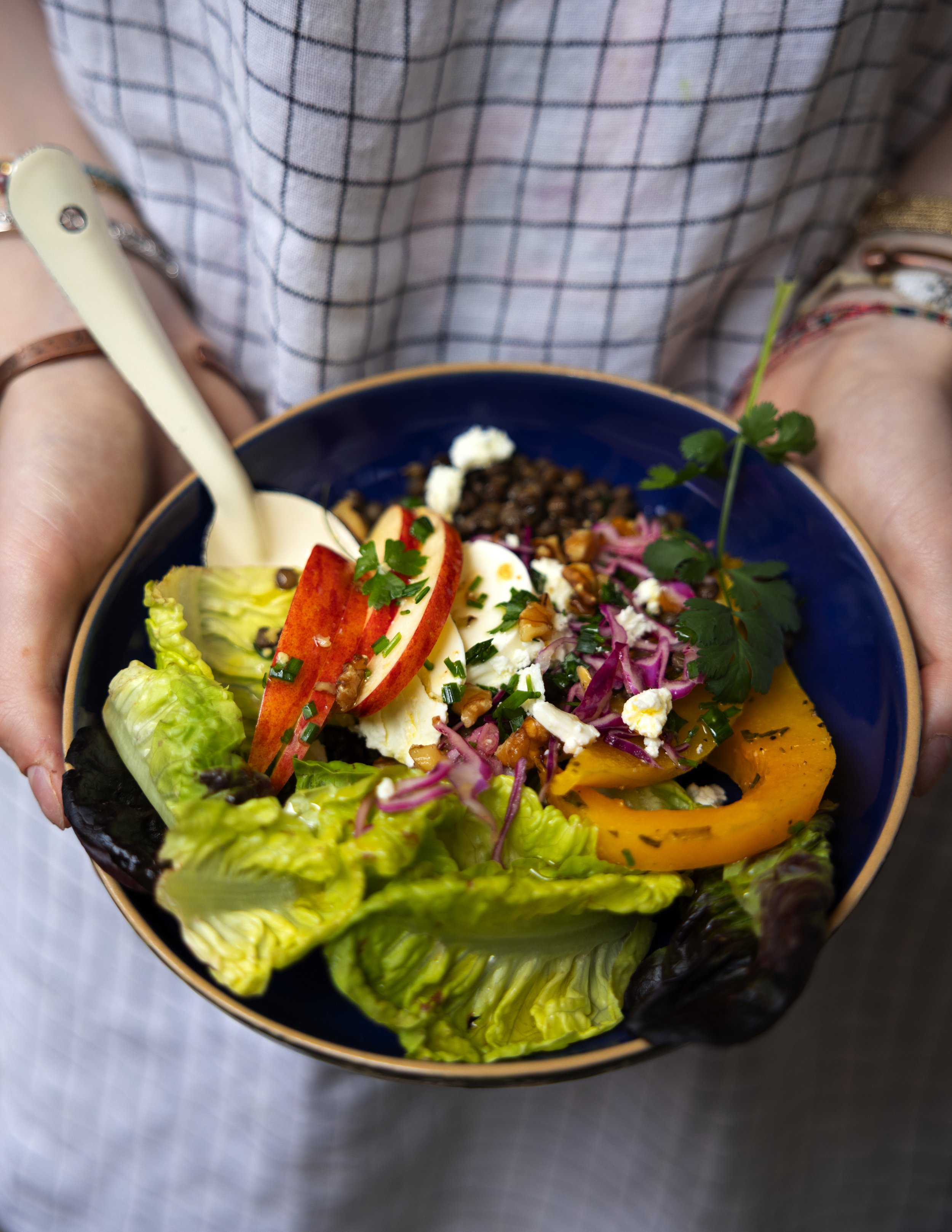 Protein-Rich Fall Green Lentil Salad