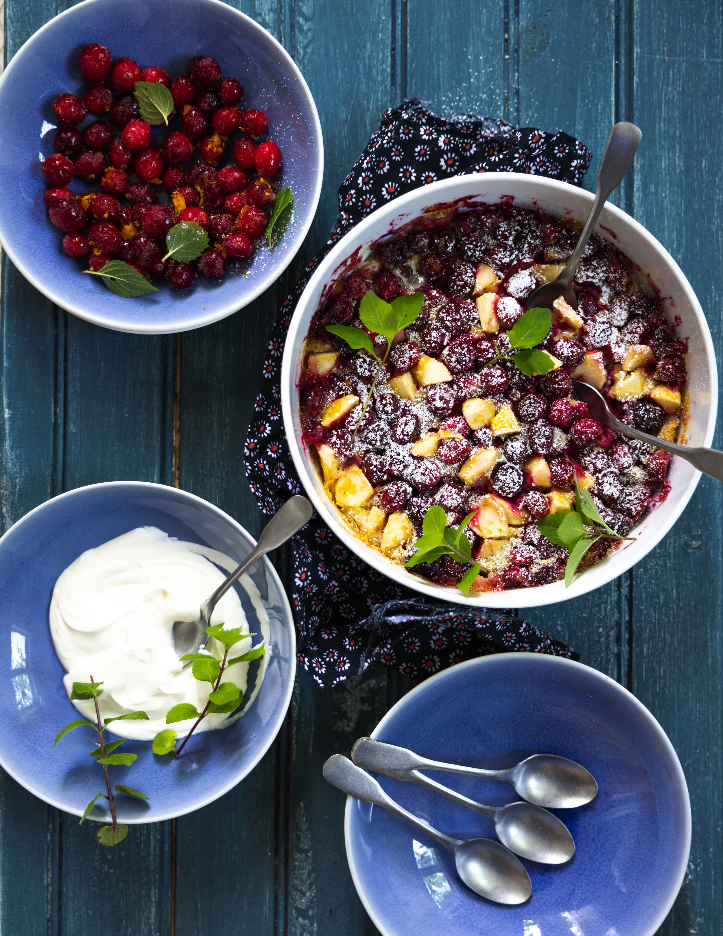 Cranberry and Almond Clafoutis