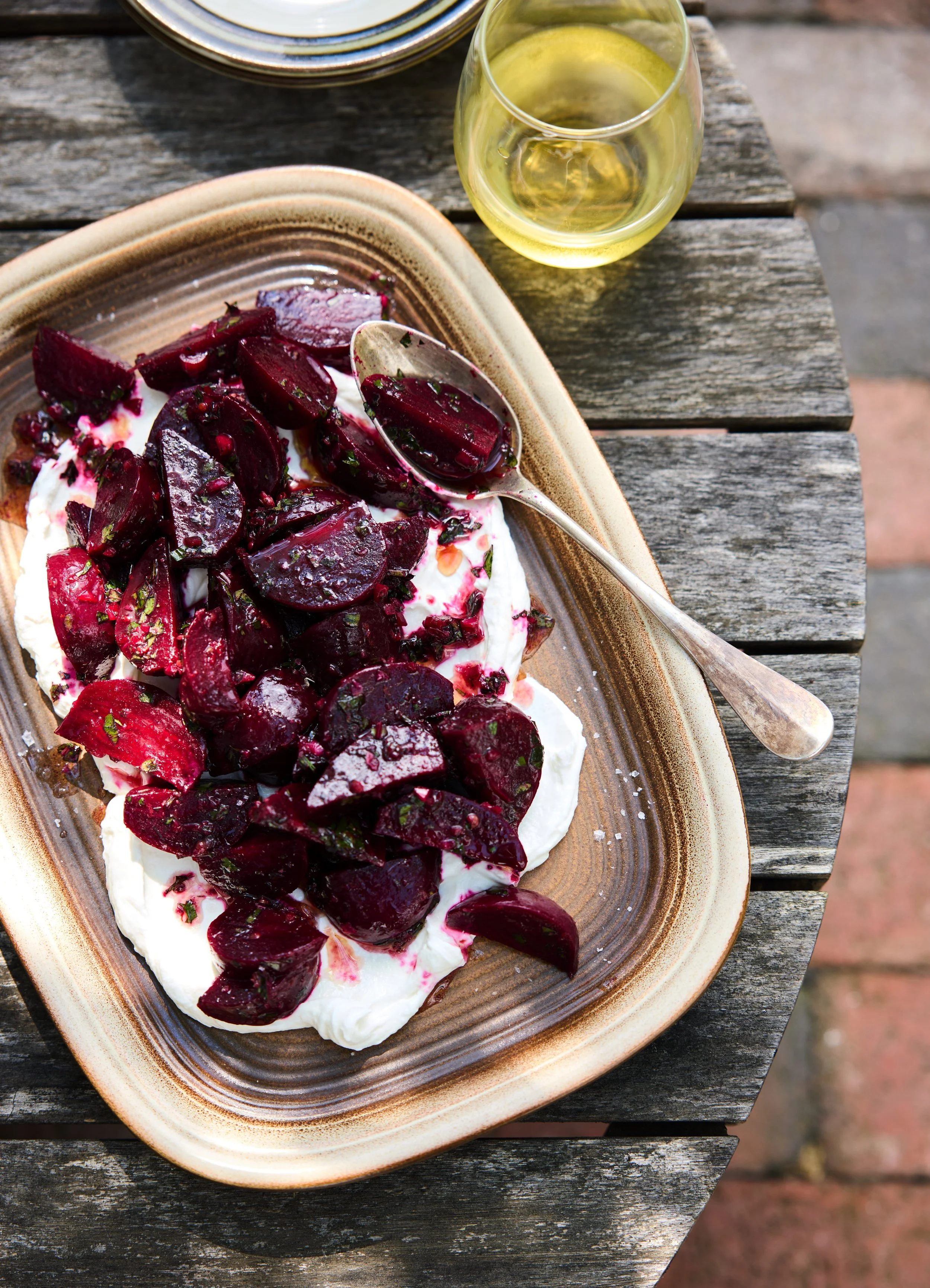 Ember-Roasted Beet Salad with Yogurt