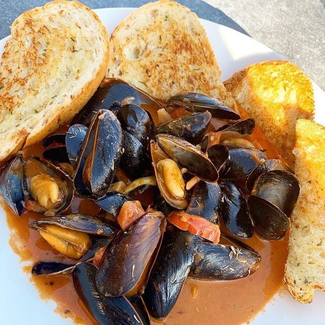 One of our most popular dishes; mussels in a fennel tomato sauce 🍽😊