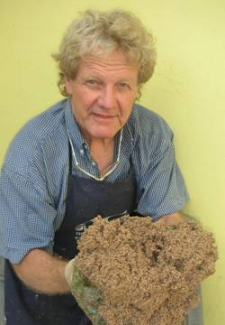 Sven and his proprietary cork composite fill.