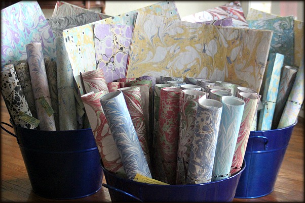 Marbled Newsprint (wrapping paper)