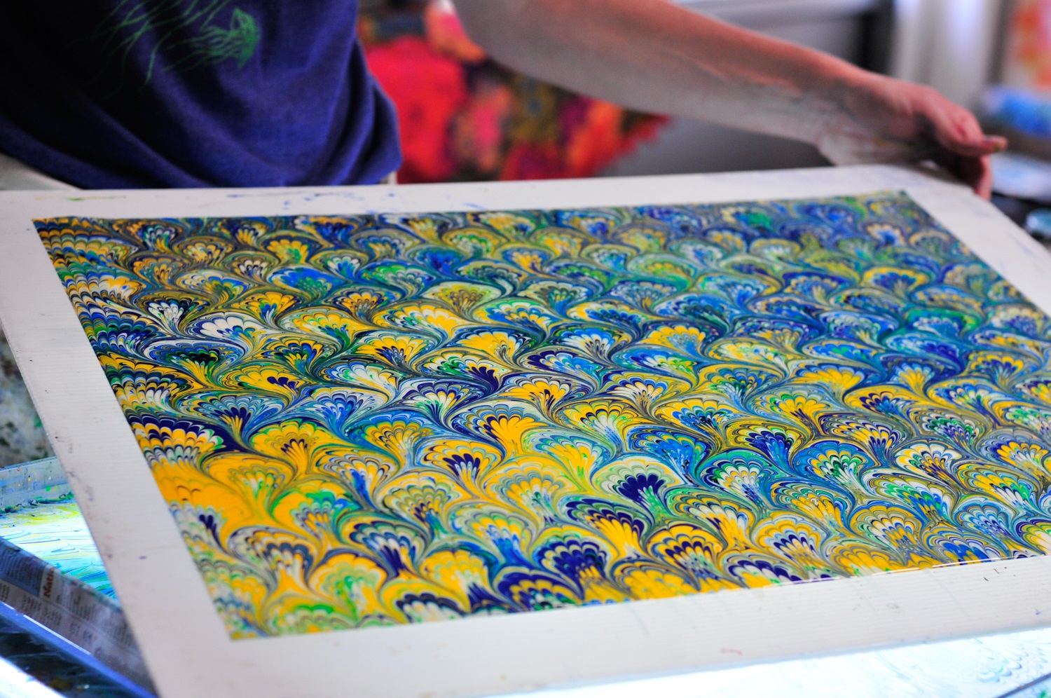 Introduction to Paper Marbling — Clouds on Water