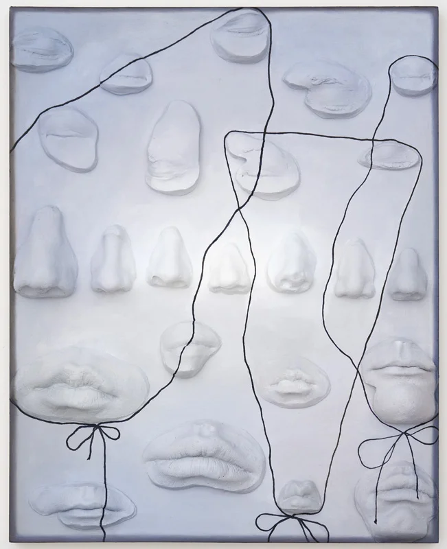 Your Nose Is My Nose 2 , Oil paint, urethane resin, epoxy, spray paint on wood panel, 20 x 16 in., 2014