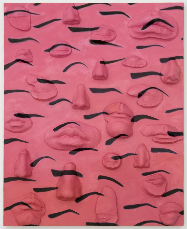 Your Nose Is My Nose 3 , Oil paint, urethane resin, epoxy, spray paint on wood panel, 20 x 16 in., 2014