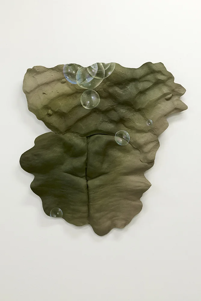 CBBB 1 , Oil paint, acrylic paint, urethane resin, epoxy, fiberglass, wood frame, 31x34 in., 2017. Photo: Tony Luong