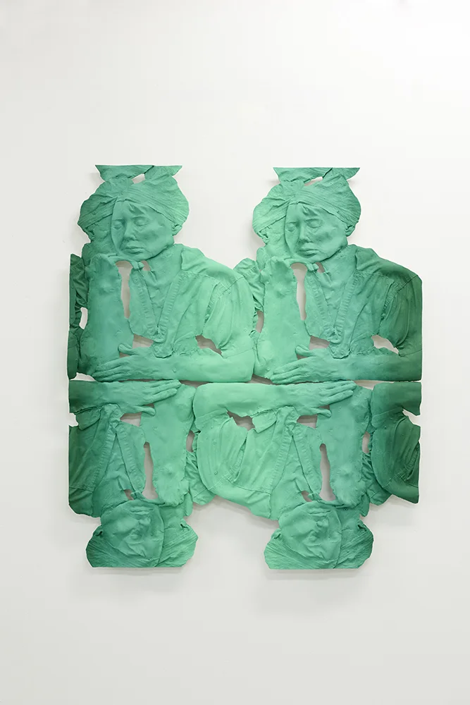 Dr. Melissa Doft, Plastic Surgeon - Study , Oil, acrylic, urethane resin, epoxy, fiberglass, aluminum framing, 45 x 39 x 3 in., 2016-2017