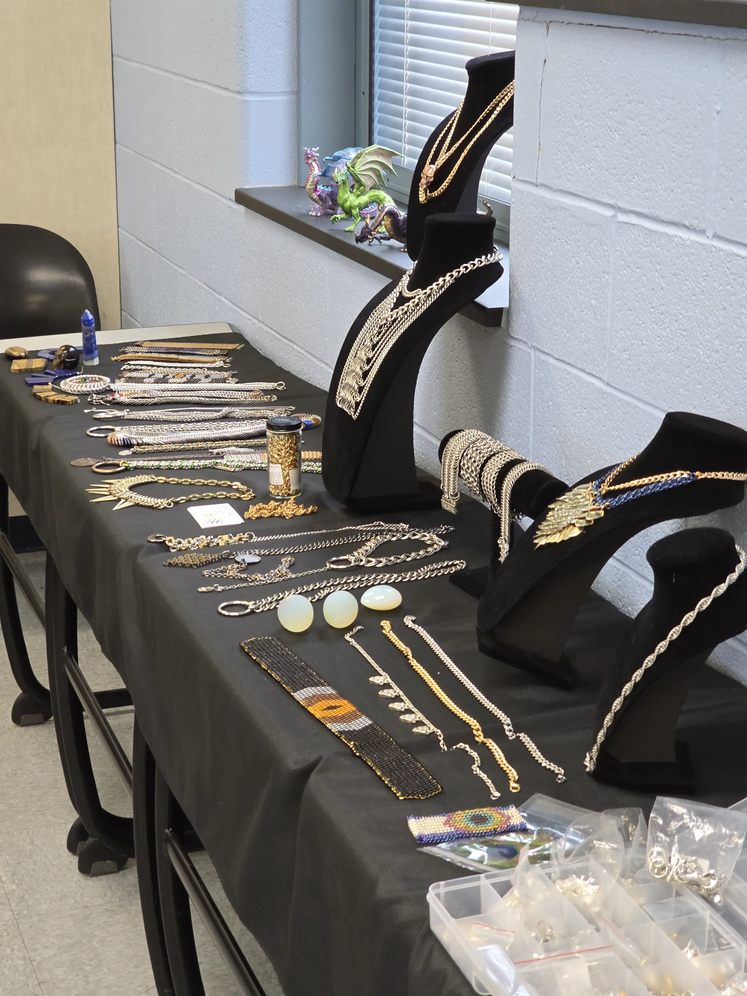 Chainmail workshop Penn College display table 2.jpg