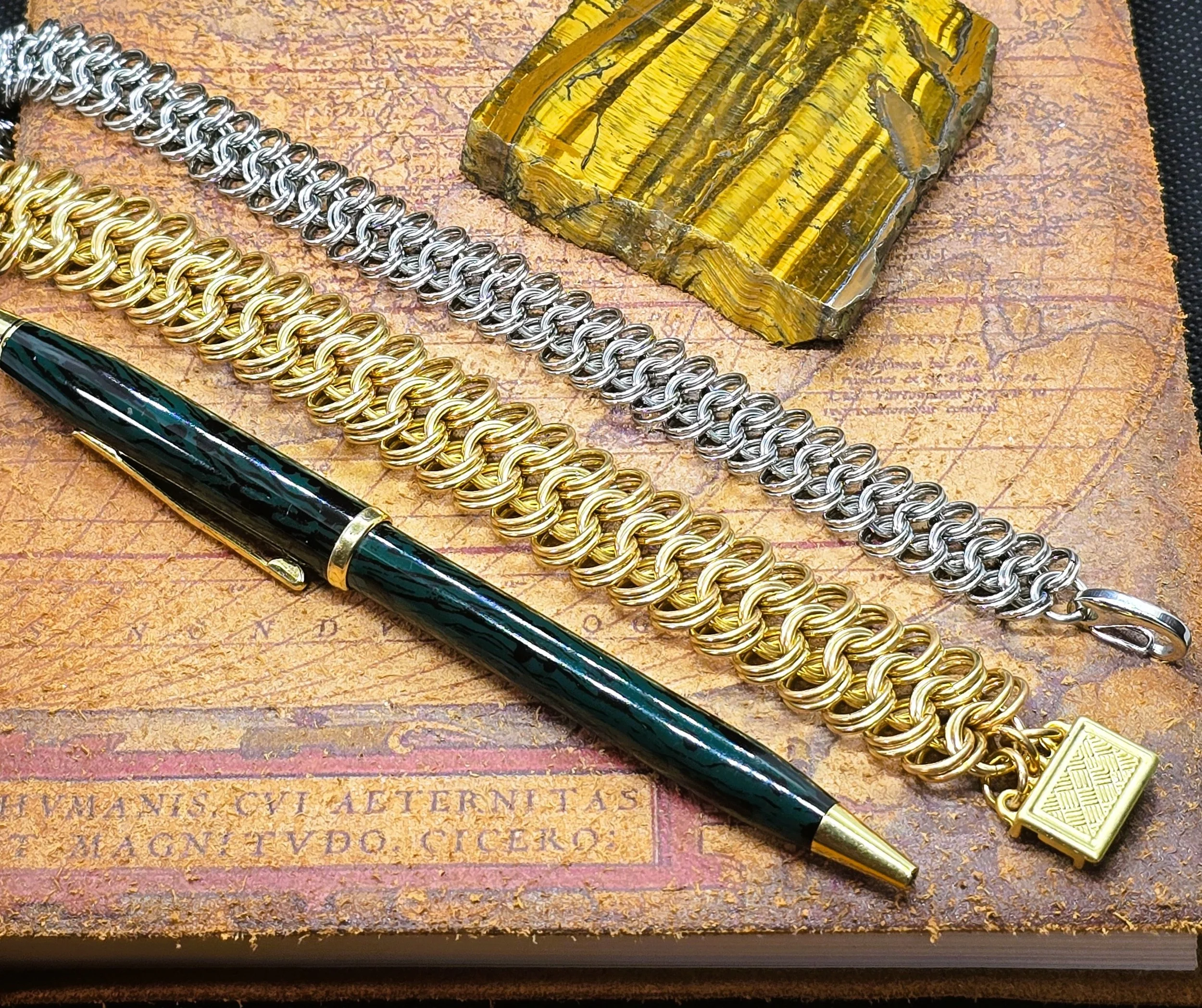 Bracelets two King's Mail Weave.jpg