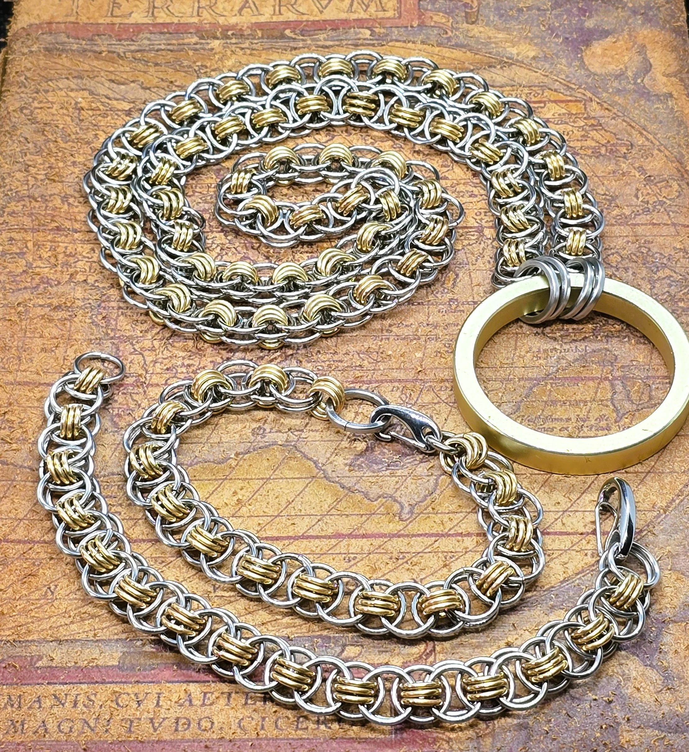 Bracelet two and Necklace one Celtic Weave.jpg
