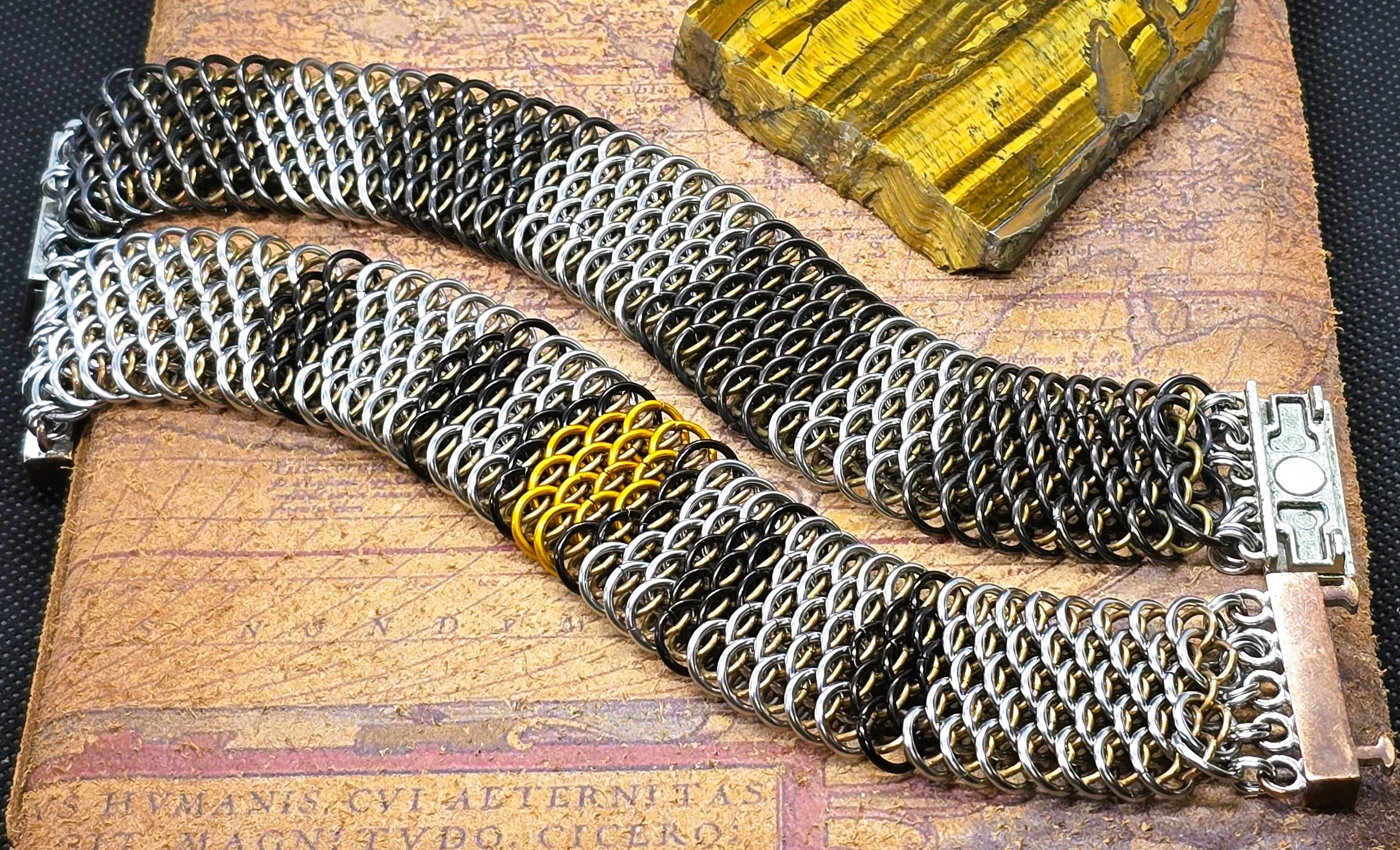 Bracelet two Dragon Scale weave.jpg