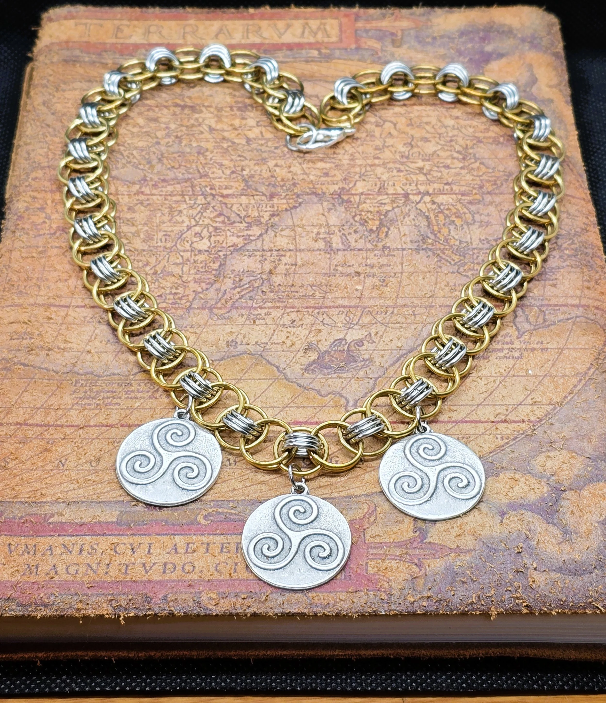Necklace one Celtic Weave three pendants.jpg