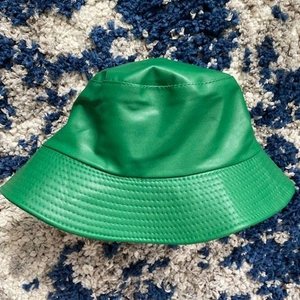 Green Leather Bucket Hat — Handy Hats