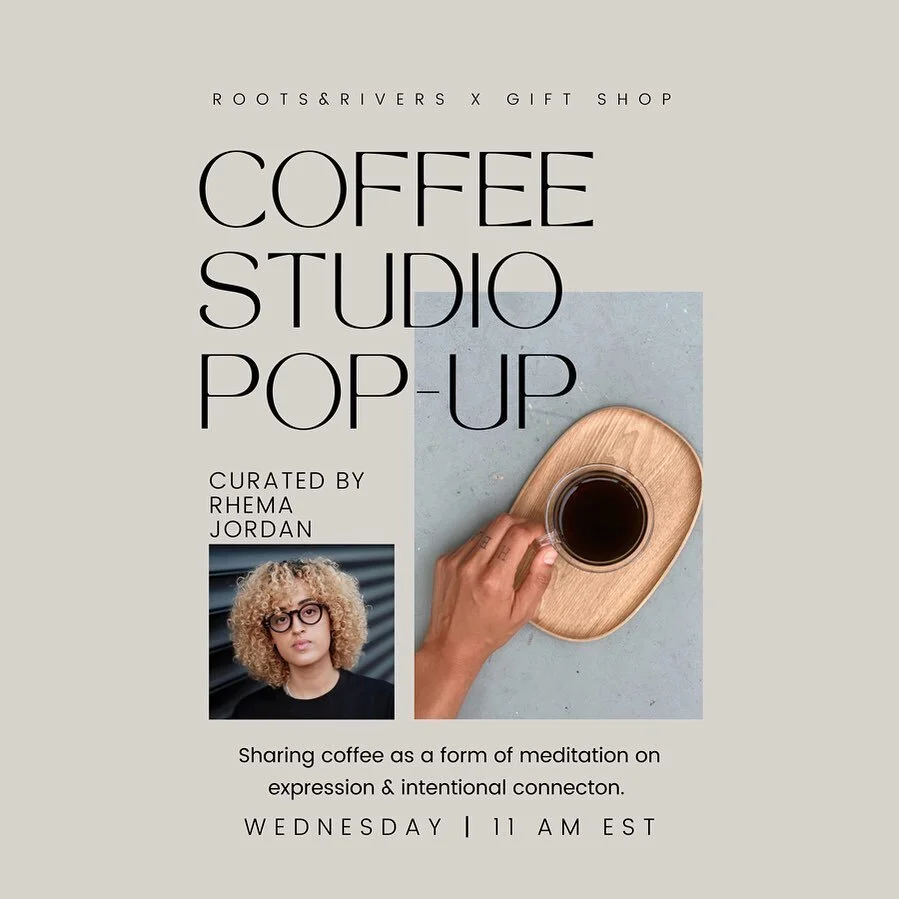 New Coffee on the block!!! @rjlstudios.co is back this Wednesday and is bringing a new special blend from Kenya! Stop in the Gift Shop, grab a coffee, and go about your day refreshed!